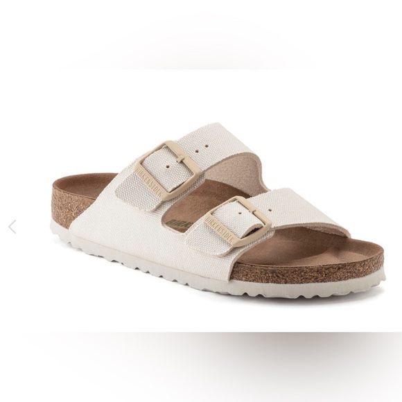 Birkenstock Women's Arizona Rivet Logo Vegan Canvas Sandal - Picture 2 of 9